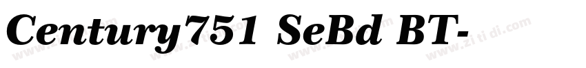 Century751 SeBd BT字体转换